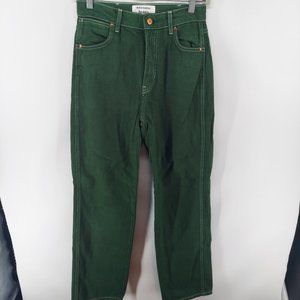 Reformation Green Emerald Cowboy High-rise Straight Organic Jeans